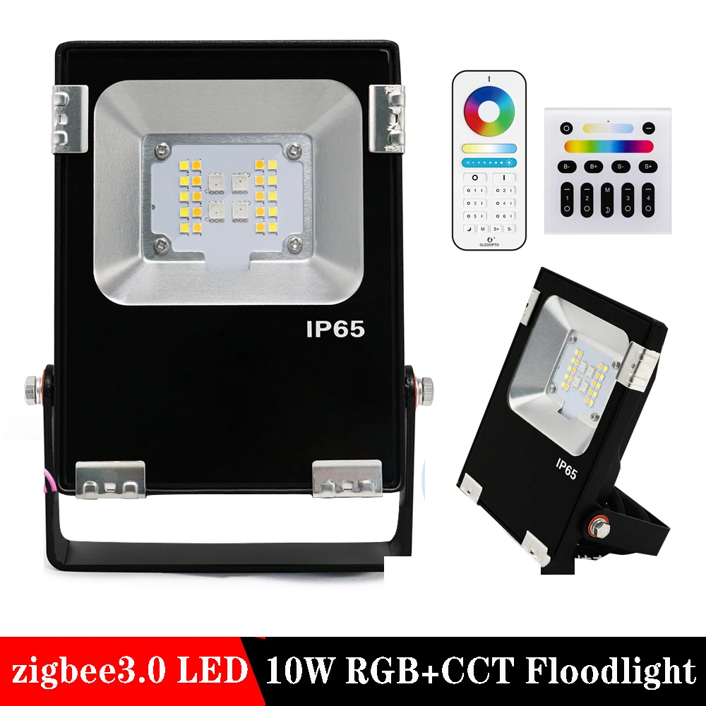 

Умный прожектор GLEDOPTO Zigbee 3,0, светодиодный, 10 Вт, RGBCCT, водонепроницаемый, класс IP65, для наружного садового декоративного освещения