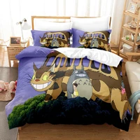 my neighbor totoro bedding set twin full queen king size genshin impact set children kid bedroom duvet cover sets 012