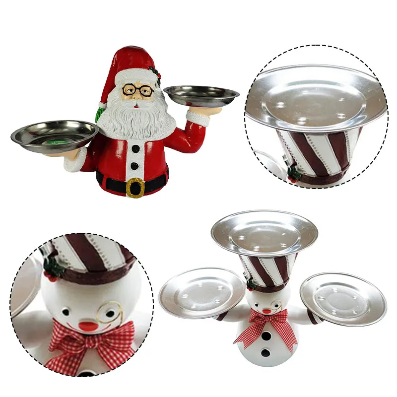 Рождественский снеговик Санта-поднос для закусок держатель рождественское