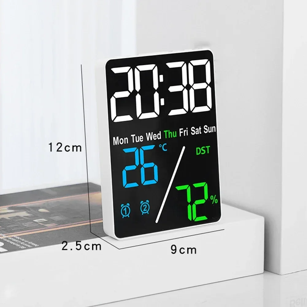 Электронные цифровые настенные часы USB-розетка интеллектуальная настройка