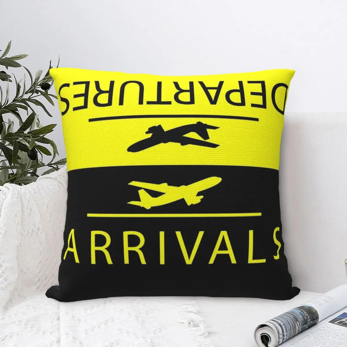 

Arrivals And Departures Designed Cojines Airport Throw Pillow Case Cushion Covers Home Sofa Chair Decorative Backpack