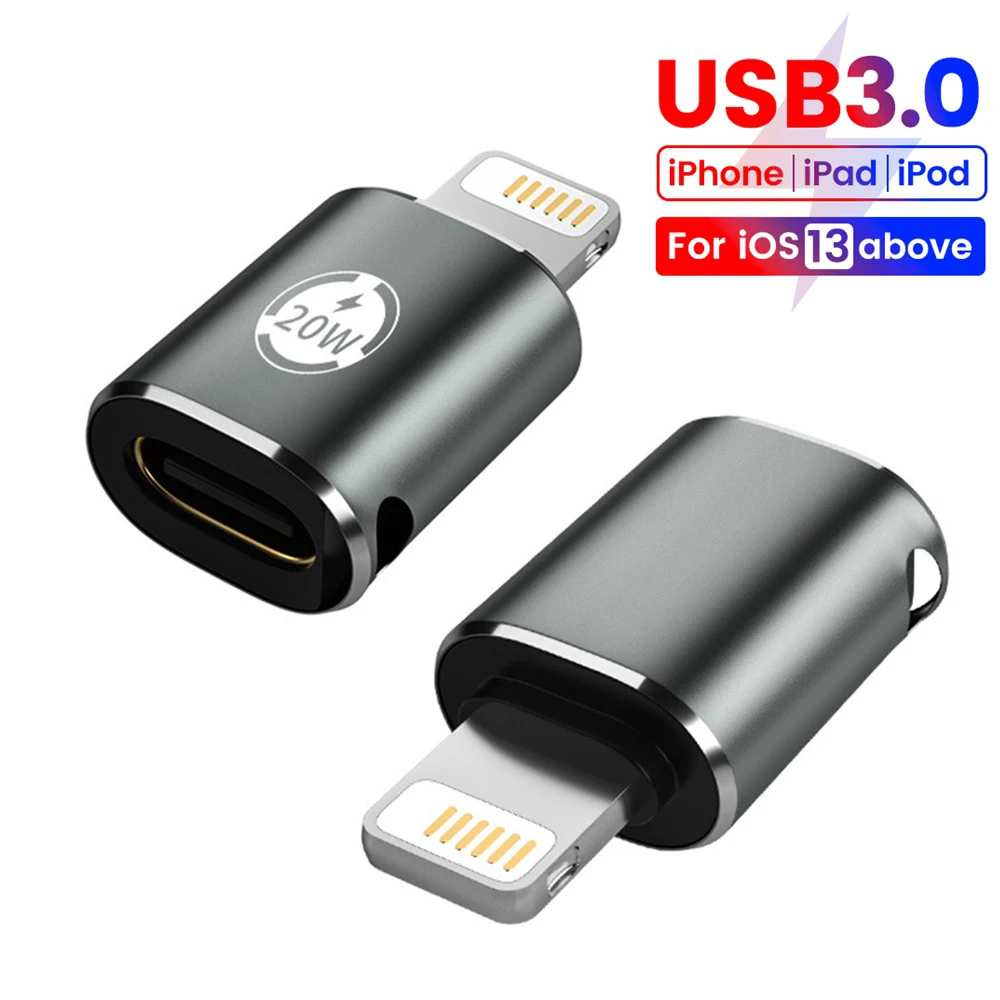 

2Pcs 20W OTG USB Type C to Lightning Adapter Connector Fast Charging for iPhone 14 13 iPad USB C Female to IOS Male Converter