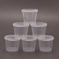 25pcs 25ml disposable plastic takeaway sauce cup containers food box paint box lids pigment paint box palette disposable box