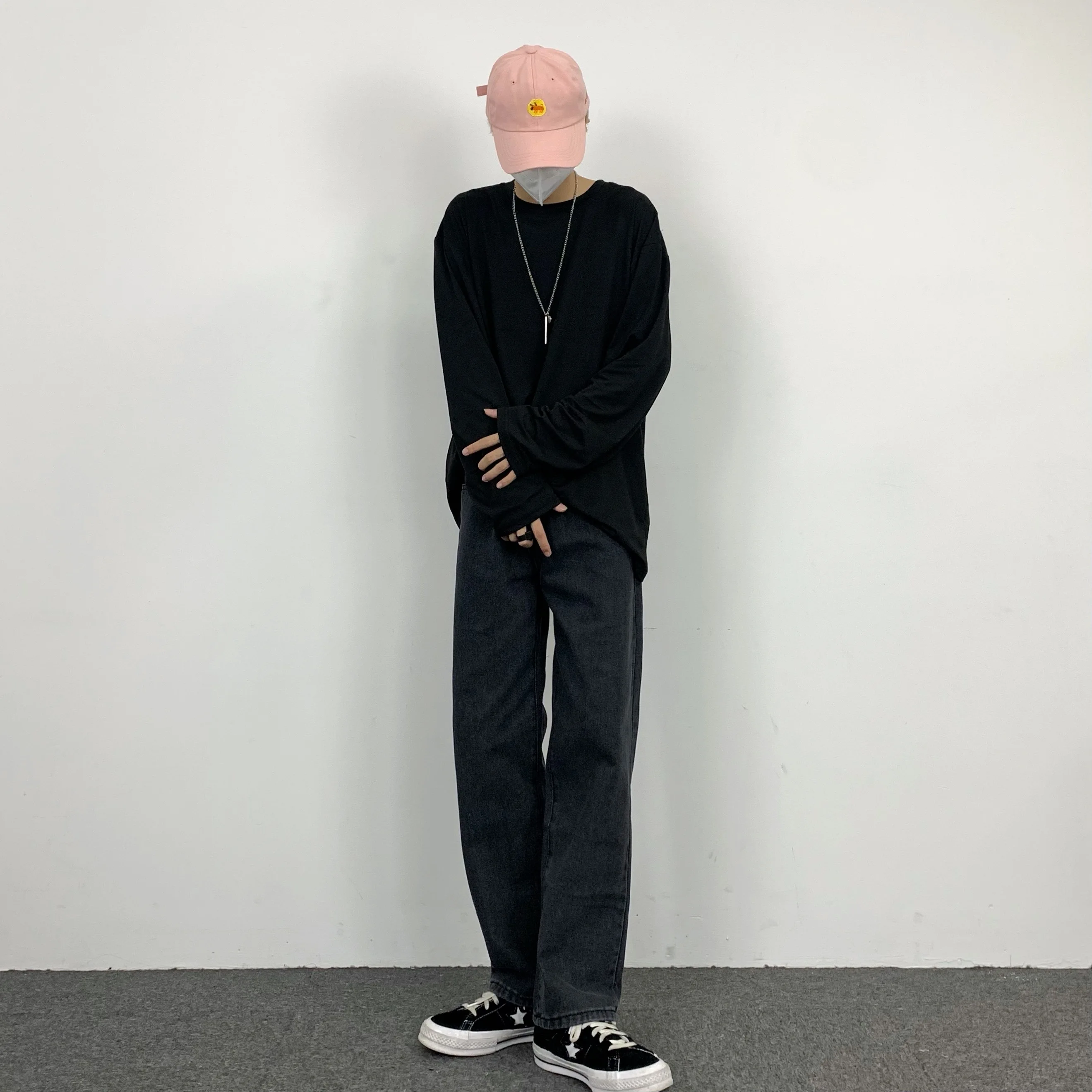 YIHANKE  High Street Letter Printed Jeans Men's Summer Thin Hiphop Fried Street Vibe Straight Tube Loose Pants Streetwear Hiphop