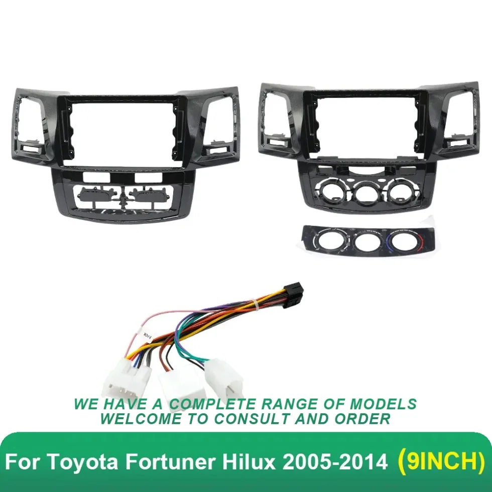 9-дюймовая Автомобильная радиоустановка Fascia Для Toyota Fortuner Hilux Vigo 2009-2015 2005 Android MP5