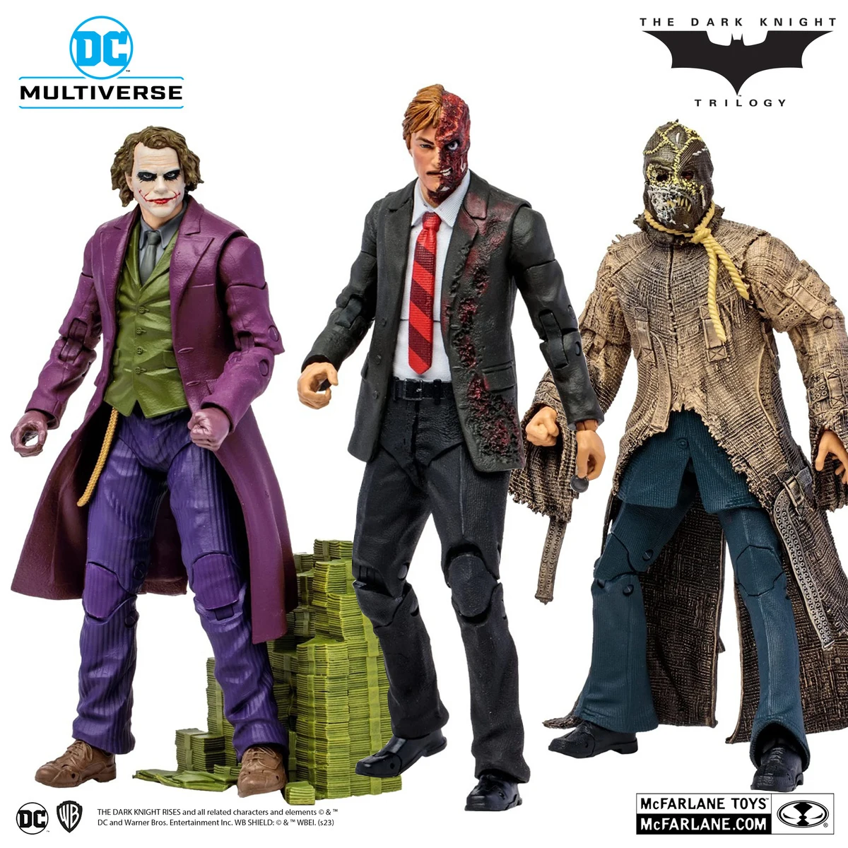 

Mcfarlane DC Bane suit The Joker Two-Face Scarecrow Action Figure Batman The Dark Knight Trilogy Brand new stock Model Toys