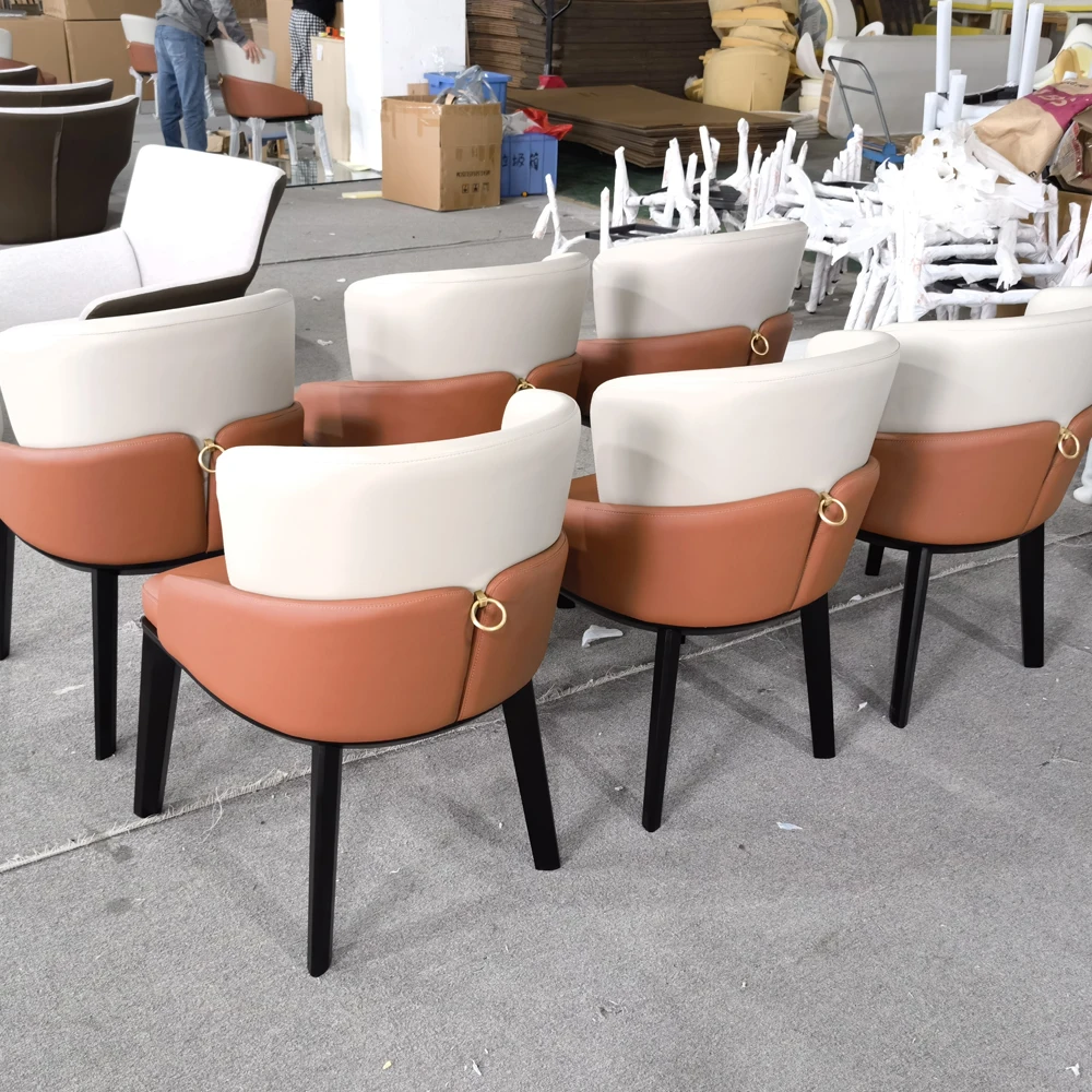 

Factory direct sales wholesale Nordic luxury dining chairs Small family fashionable hotel Bar Western restaurant chairs Milk tea