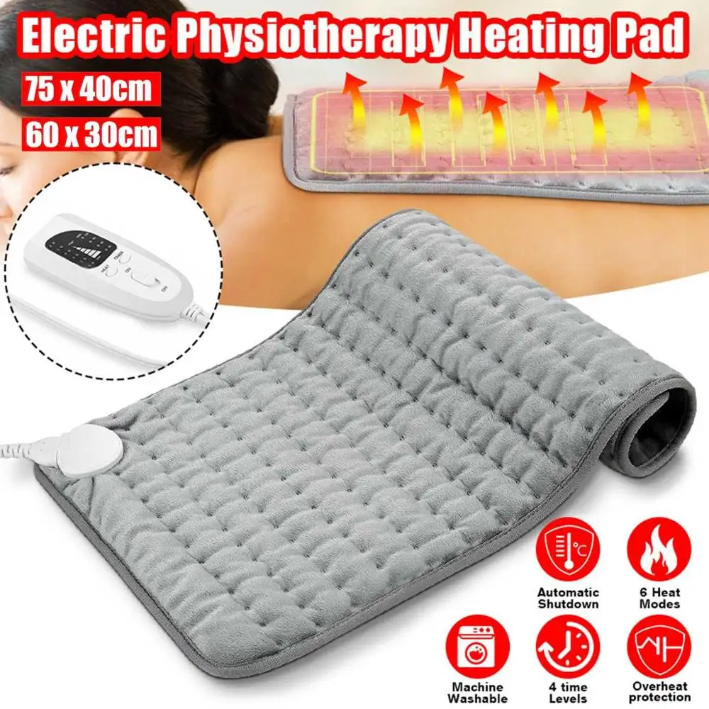 

110v/220V Electric Heating Pad For Shoulder Neck Back Spine And Cramps Pain Relief Physical Therapy Heating Pad 75x40cm/60x30cm