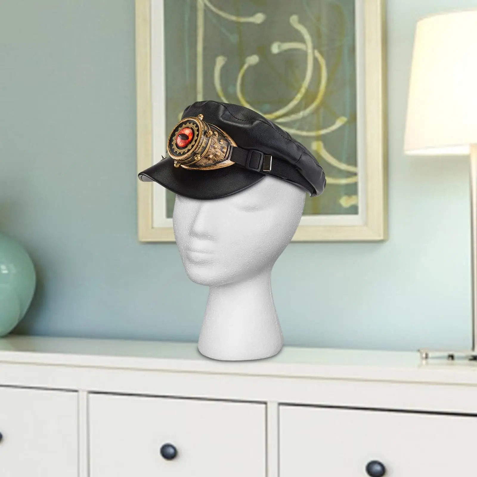 

Топ в стиле стимпанк, Кепка с заклепками, головной убор для мужчин и женщин, Кепка из искусственной кожи для кабинета, для клуба, косплея, маскарада, искусственная кожа, для свадьбы