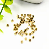 100 pcs 2/3/4mm Golden Stainless Steel Jewelry Making Small Spacers Round Little Beads for Jewelry Bracelet Necklace Loose