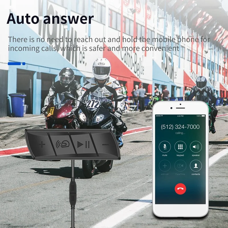 Bluetooth-гарнитура для мотоциклетного шлема M7 с микрофоном и шумоподавлением