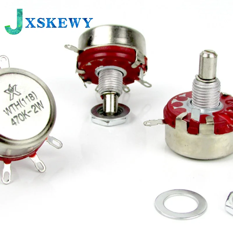 WH118 Single coil Carbon film Potentiometer WTH118-1A 2W 1K 2K2 4K7 10K 220K 470K 330K 1M 100K |