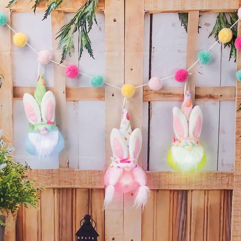 

Easter Egg Rudolf Doll Rabbit Elf Bunny Easter Gift Kids DIY Happy Easter Party Decor For Home