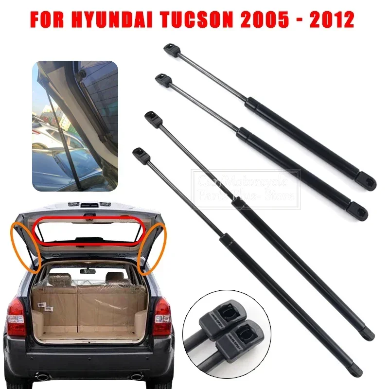 2/4x Rear Trunk Tailgate Boot Window Glass Gas Spring Shock Lift Strut Struts Support Bar Rod For Hyundai Tucson 2005-2012