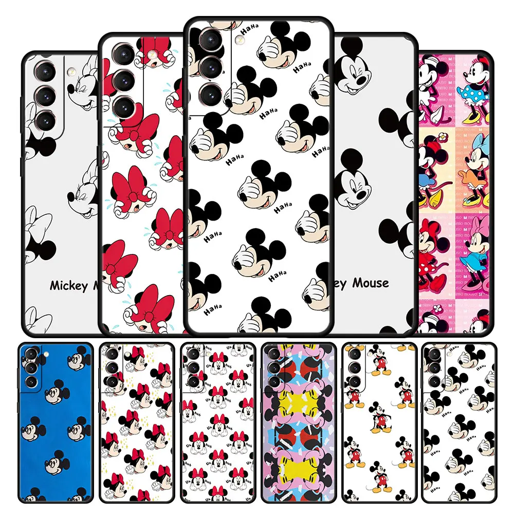 

Case Cover for Samsung Galaxy Note 10 20 8 9 10+ Ultra F12 F22 M30s M11 M22 5G Fashion Armor Mickey Minnie Mouse Tile Disney