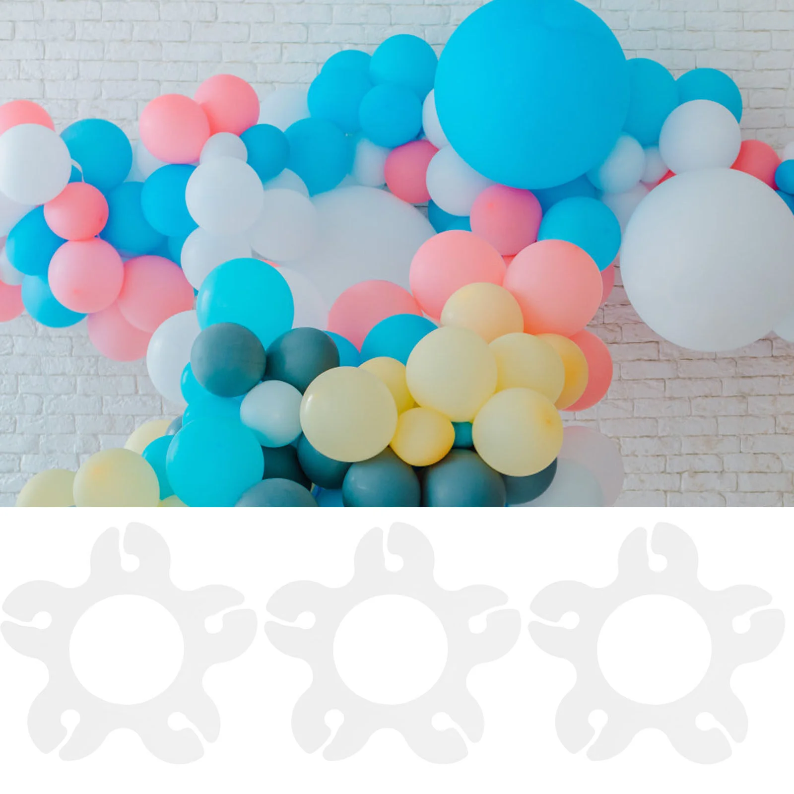 

100 Pcs Plum Clip Balloons Holder Arch Supports Styling Plastic Sealing Clips Rings