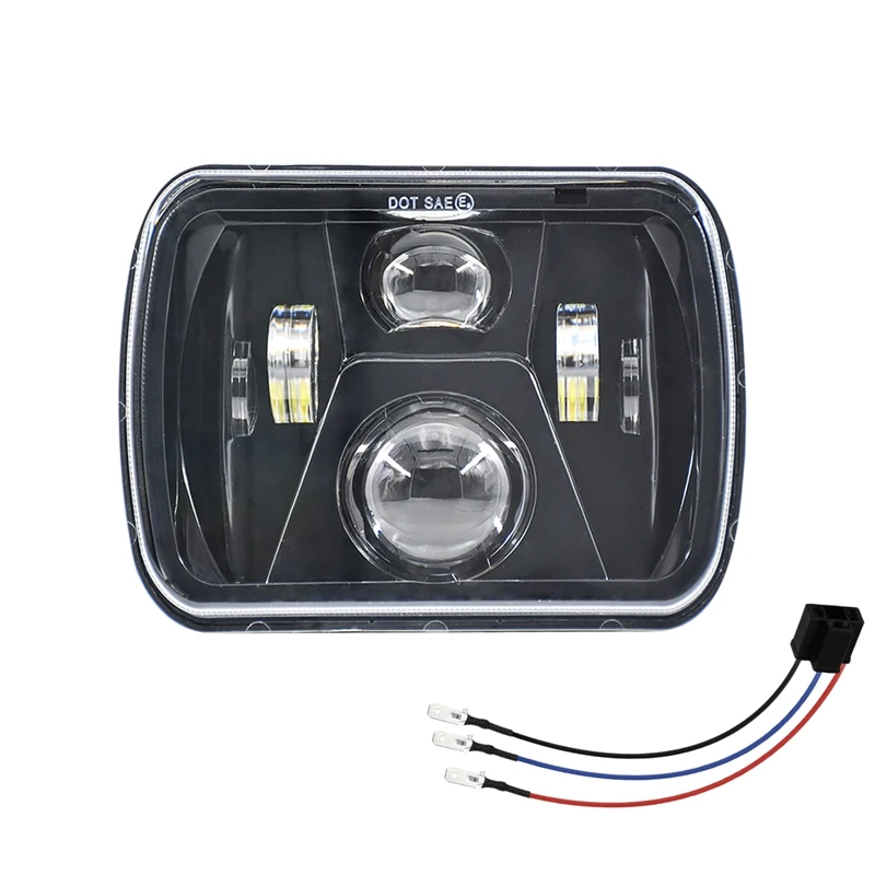 

300W 30000LM 7Inch H4 Led Headlight High Low Beam For Wrangler SUV Truck Offroad Motorcycle Waterproof Amber+White 6000K