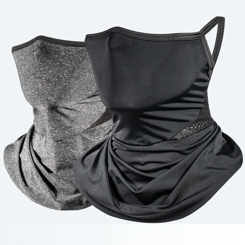 

Ice Silk Hiking Cycling Full Face Mask Multifunction Bandana Summer Breathable Sports Scarf Hanging Ear Balaclava For Men Women