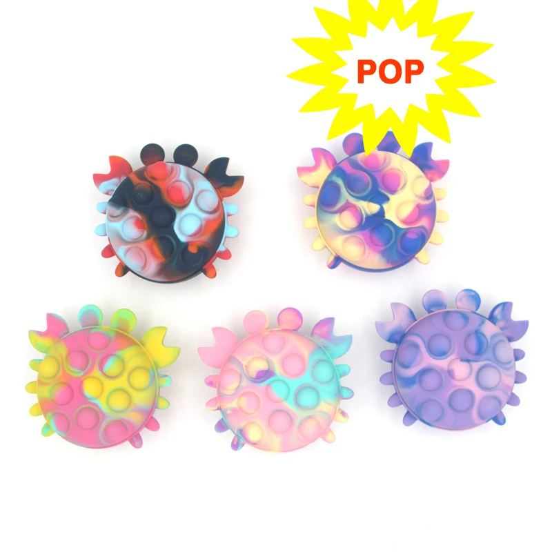 

3D антистрессовые игрушки в виде животных, силиконовый краб