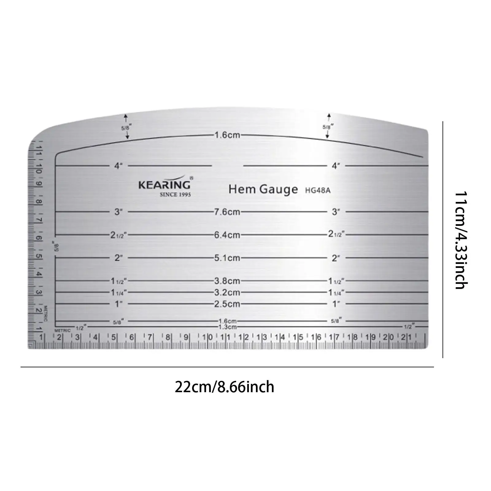 Фото Шаблон для раскроя ткани Hem Gauge DIY для любителей печати и рукоделия (женская одежда) №4
