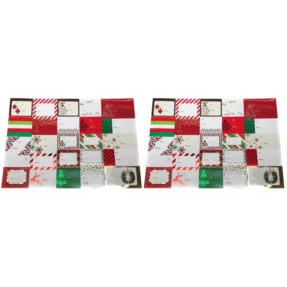 

12 Sheets Creative Christmas Themed Greeting Sticker Self Adhesive Label Paper Cartoon Gift Tags Decals