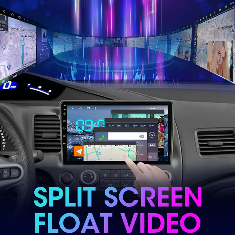 srnubi android 11 car radio for honda civic 2005 2009 2010 2011 multimedia video player navigation gps 2 din wifi speakers dvd free global shipping