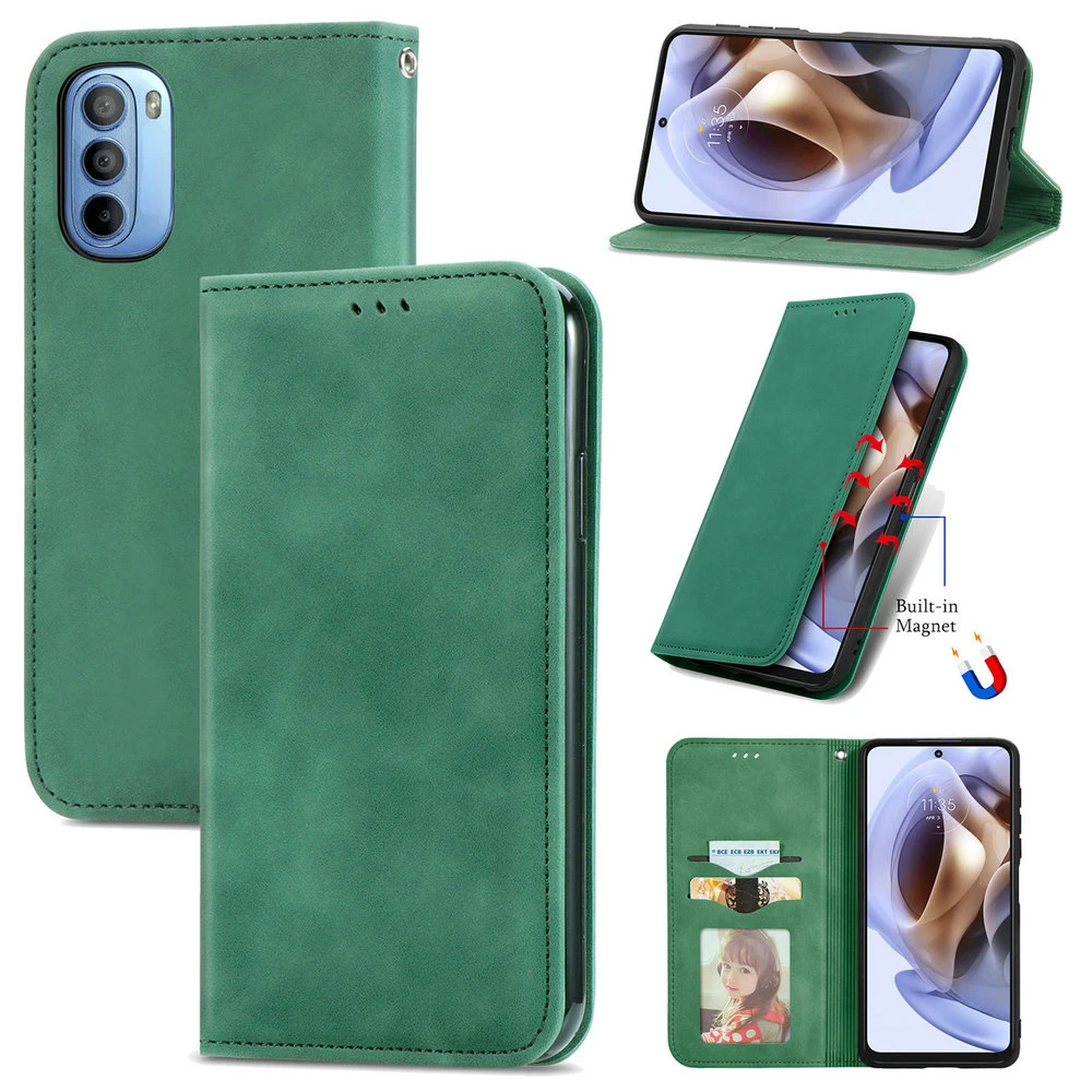 

Motorola Moto G60S Luxury Case Leather Smooth Wallet Phone Capa Motorola G60 Case G30 G31 G20 G 60 S G200 G52 G22 Flip Cover