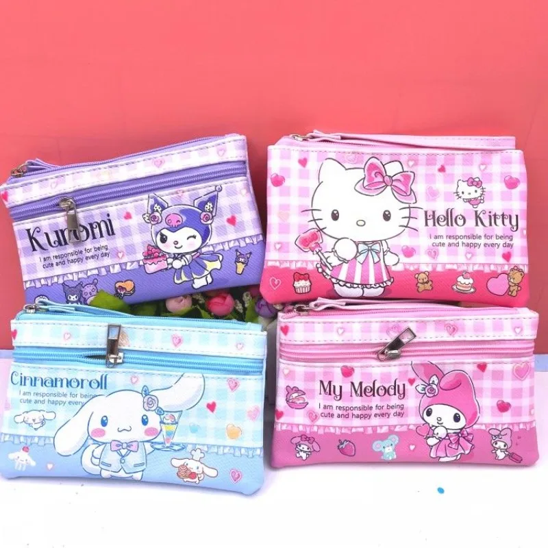 Новый двойной Кошелек для монет Sanrio с японской милой девушкой Hello Kitty my melody Kuromi