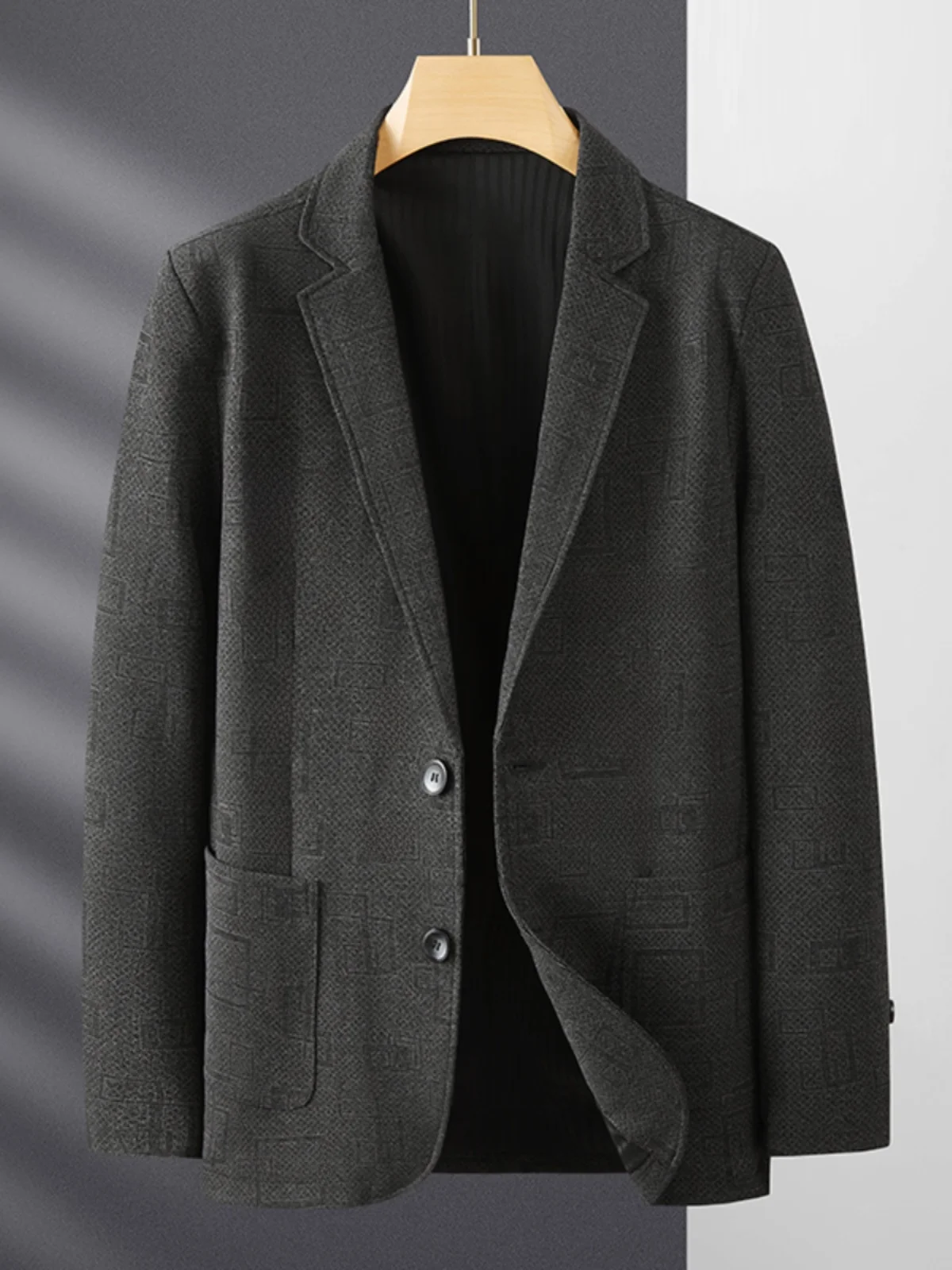 Осенний новый негладкий высококачественный костюм мужской больших размеров