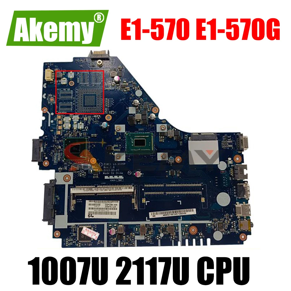 Материнская плата NBMEQ11002 для Acer ASPIRE E1-530 E1-570 E1-570G материнская ноутбука Z5WE1 LA-9535P с 1007U