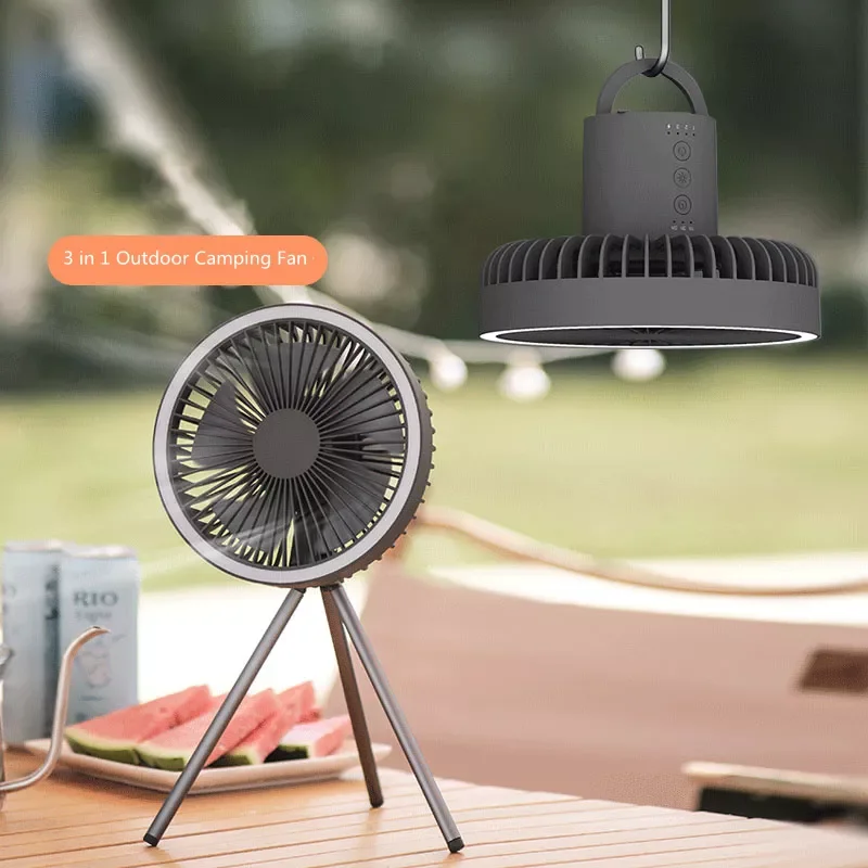 

Многофункциональный вентилятор, перезаряжаемый через USB, портативный вентилятор, уличный походный потолочный вентилятор со светодиодной п...