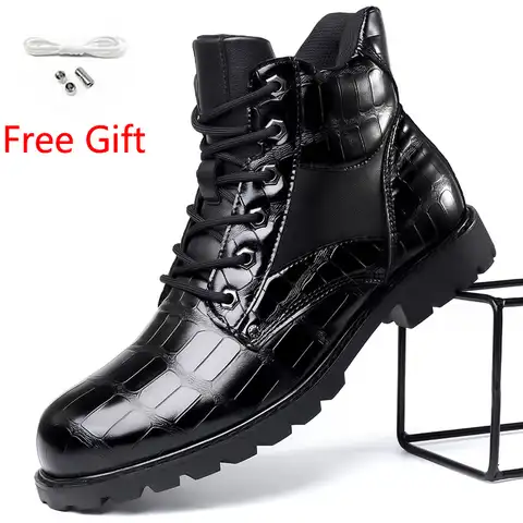 Мужские ботинки на резиновой подошве, черные удобные мотоциклетные ботинки до щиколотки, размер 38-48, обувь для осени и зимы, 2022