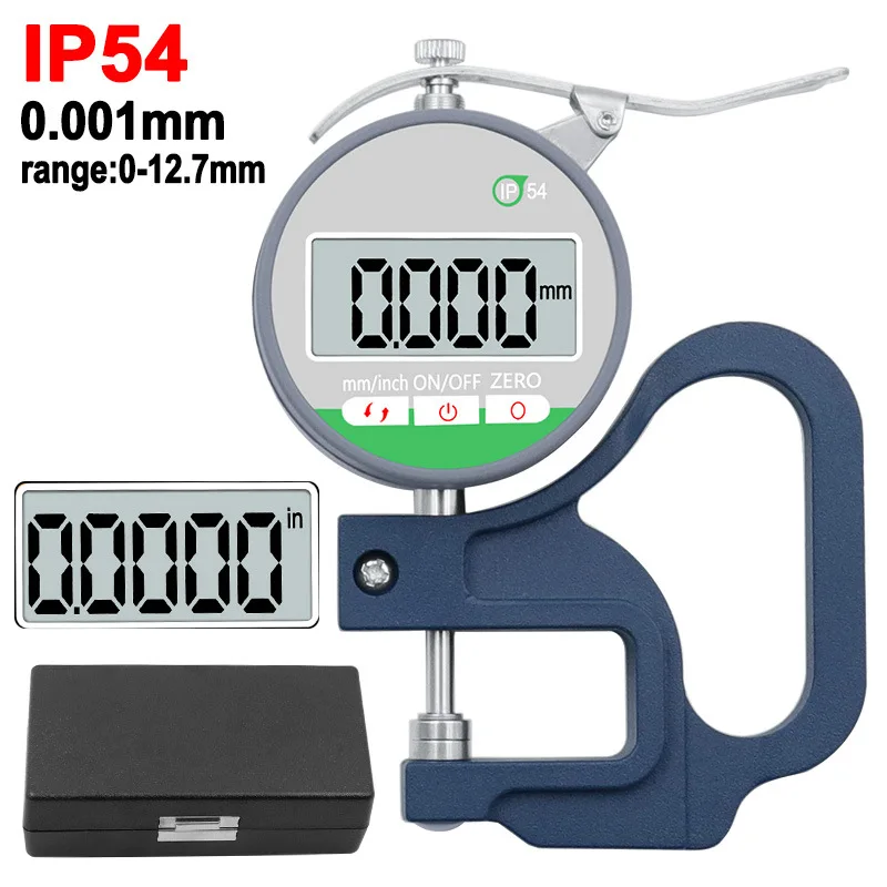 

0,001 мм 0-12,7 мм высокоточный цифровой толщиномер IP54 водонепроницаемый и пылезащитный сенсорный экран электронный микрометр