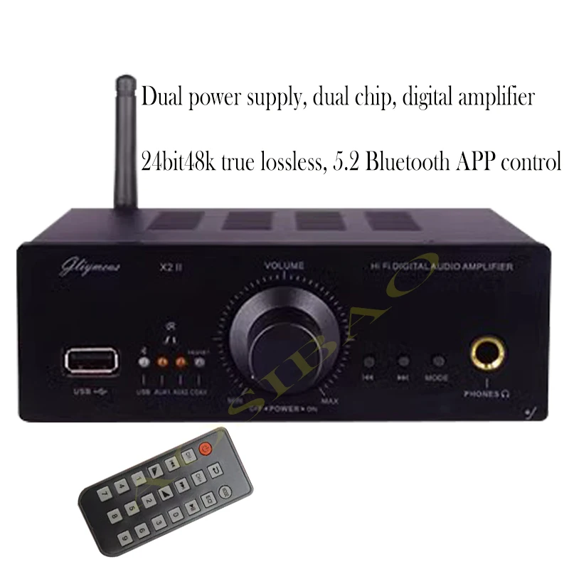 AIYIMA SMSL X2 200 Вт 2 1 цифровой усилитель мощности Bluetooth 5 без потери качества