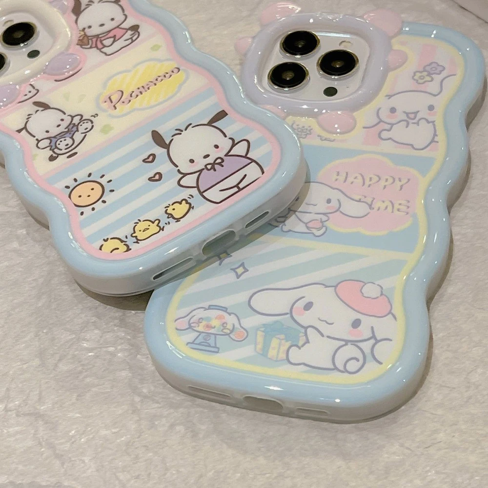 Милый мультяшный чехол Cinnamorolls Pochaccos с бантом Little Monster Lens для OPPO Realme 8 11 Pro Plus C33 C35 C55 4G