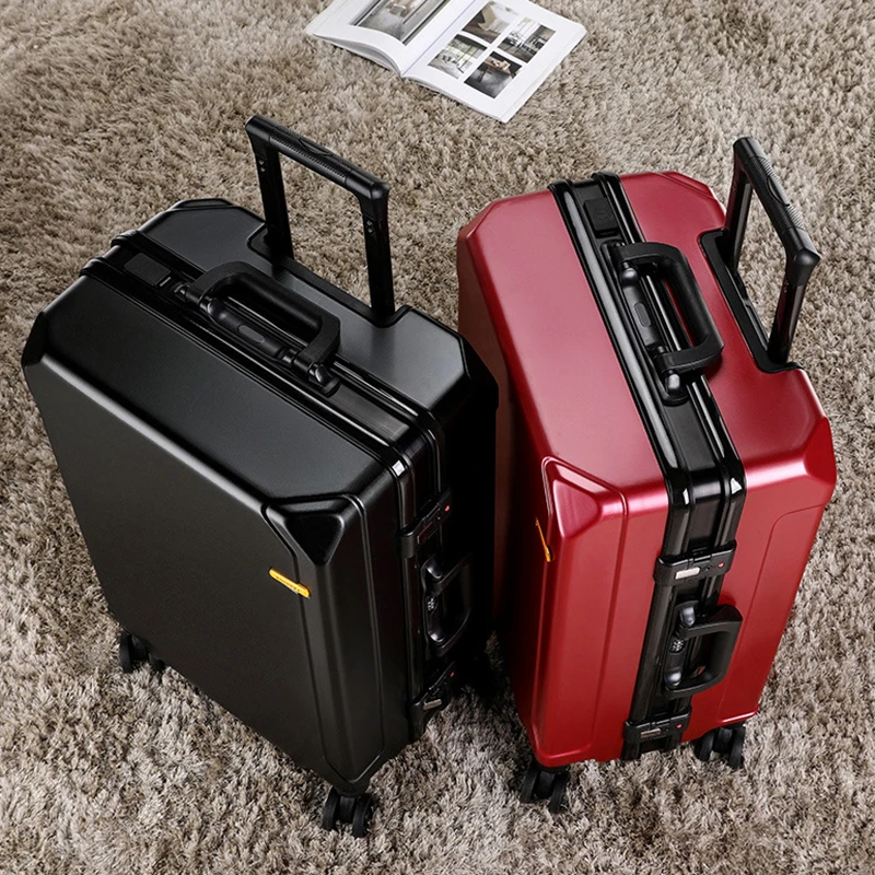 

Capacity Rolling Aluminum Frame luggage Charging Unisex Fashion Bag Trolley Suitcase Students Password Travel Case G2130-G2134