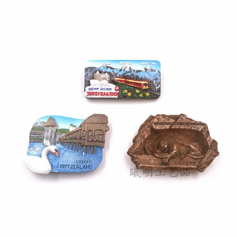 Лебединое озеро в Люцерне, Швейцария, резиновый магнит на холодильник, туристический креативный подарок ручной работы, украшение для дома