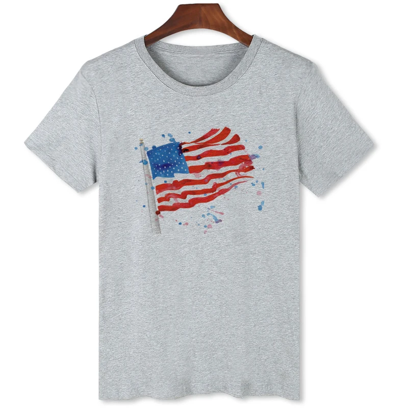 

American flag printed T-shirt Men's high-quality comfortable summer Tshirt Hot summer flag short sleeve B1-15