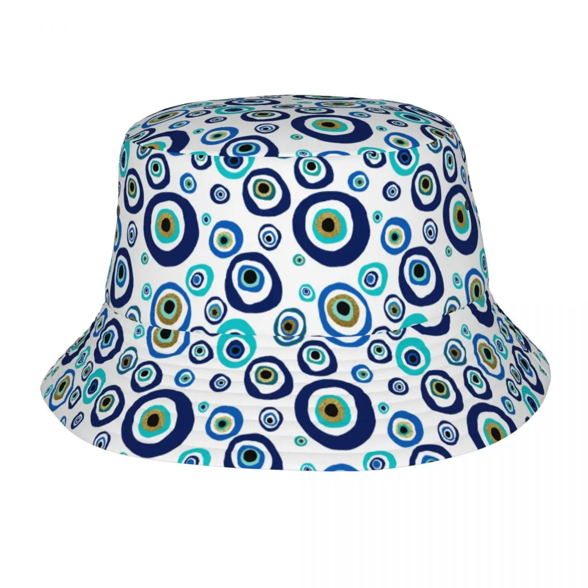 

Street Evil Eye Talisman Bucket Hat Unisex Lightweight Outdoor Sport Nazar Amulet Lucky Charm Fishing Hat Spring Headwear