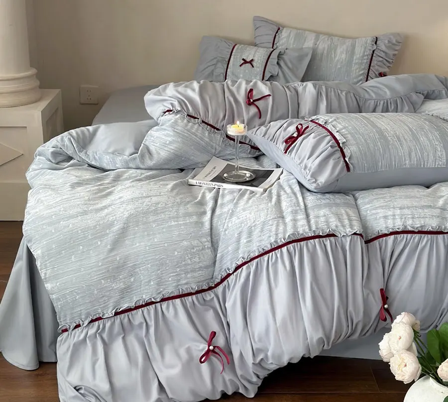 Элегантный сказочный бант синий розовый красный двуспальный полный королевский