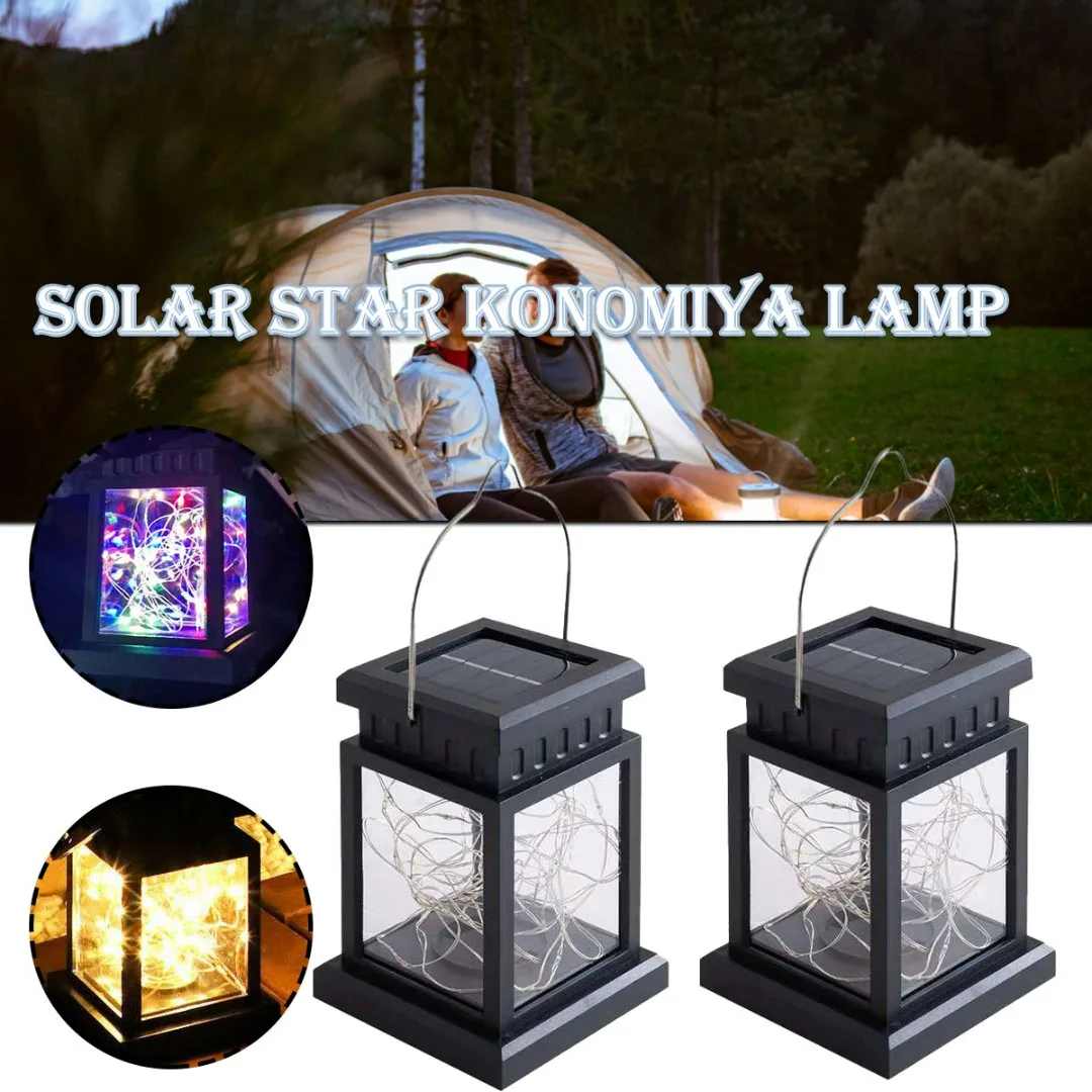 

1 Pc Solar Lights Outdoor Waterproof Led Solar Powered Hanging Lamp Lantern For Home Outdoor Camping Lawn Garden Decoration
