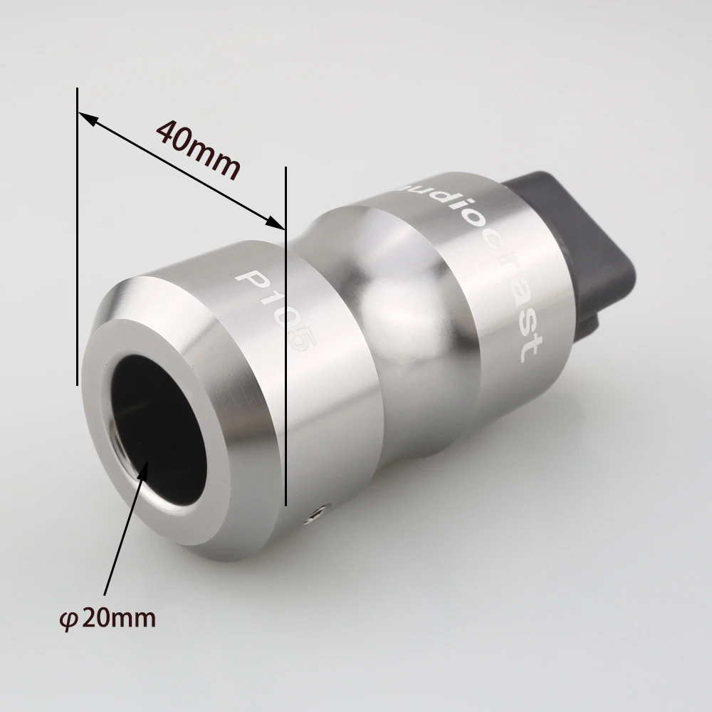 For Audiocrast Viborg Aluminum Alloy Housing Gold Plated 20A C19 IEC Female Plug AC Power Socket Plug Audio HIFI Supply Outlet