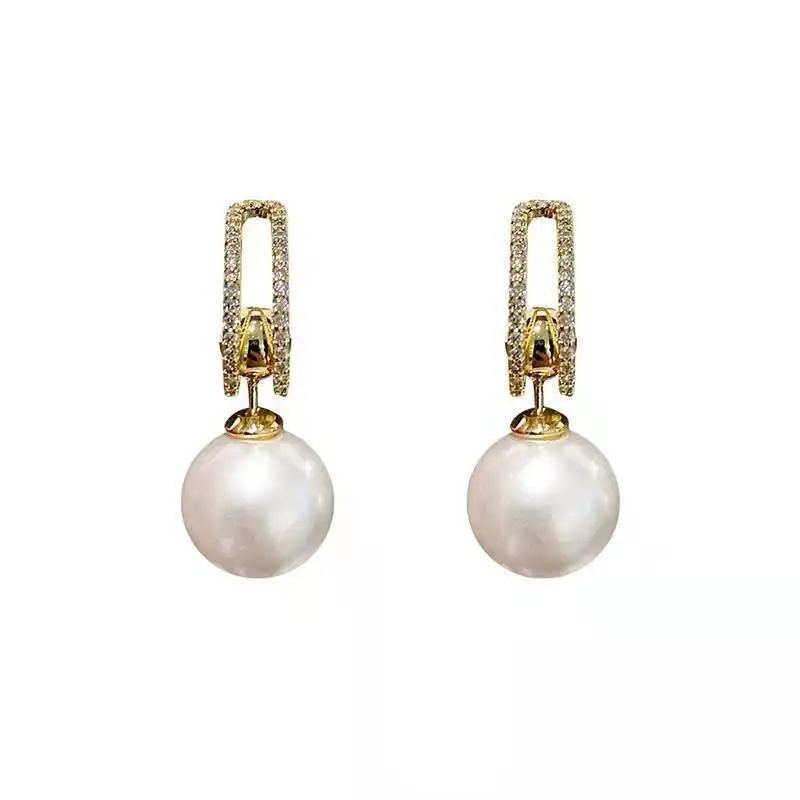 

Модные корейские серьги-подвески большого размера с белым жемчугом для женщин, богемные Золотые круглые жемчужины, фотоподарок, новинка 2022