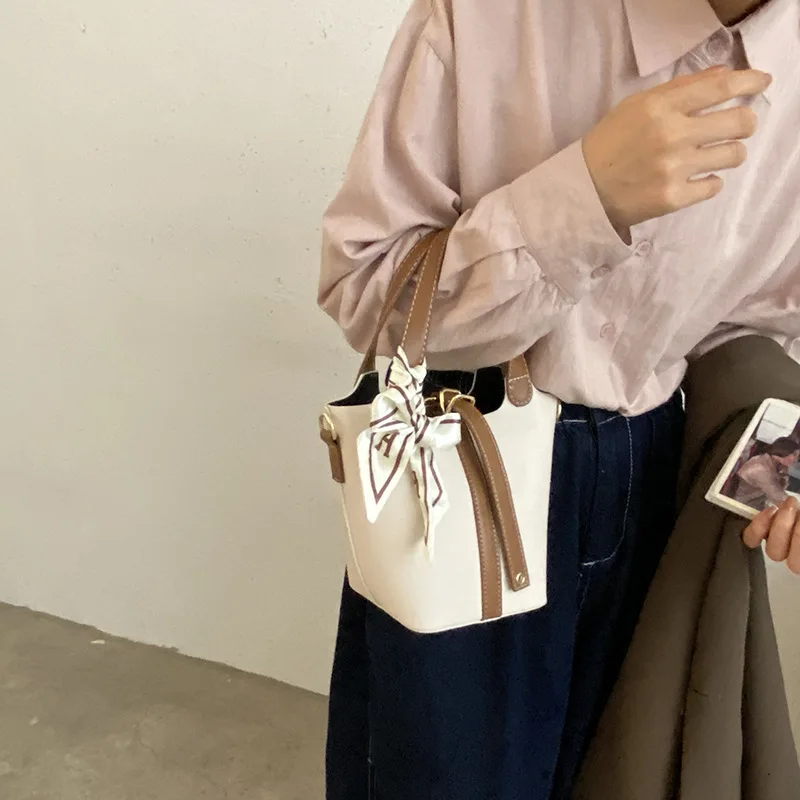 

New Trend Retro Bucket Messenger Bag French Niche Women's All-match Ladies Handbag Crossbody Bags for Women