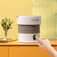 electric mini household washing machine foldable barrel portable washer with dehydration function for travel trip business