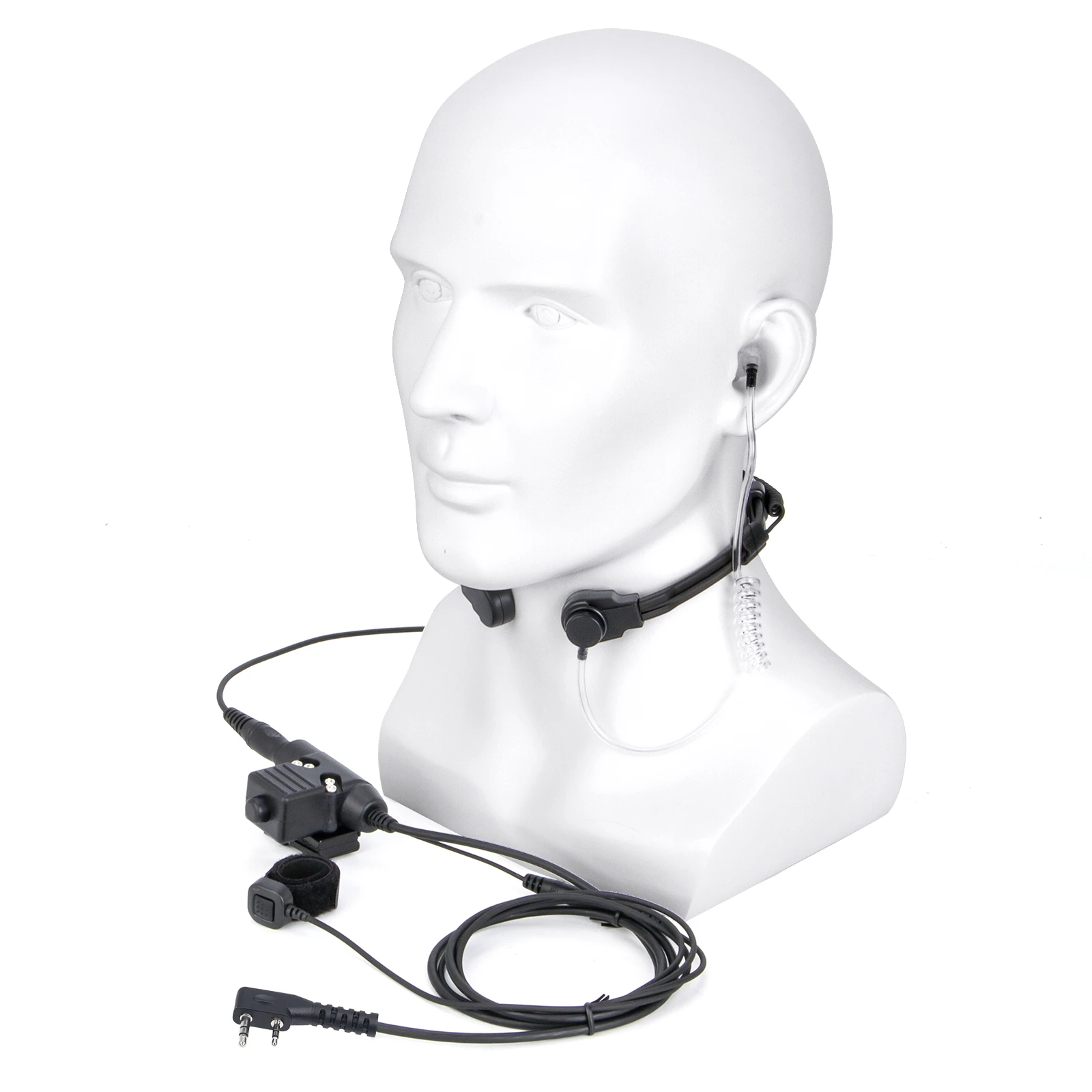 

7.1mm tactical telescopic throat controlled walkie talkie headset with Finger Microphone and U94 PTT for UV-5R for TK-3207