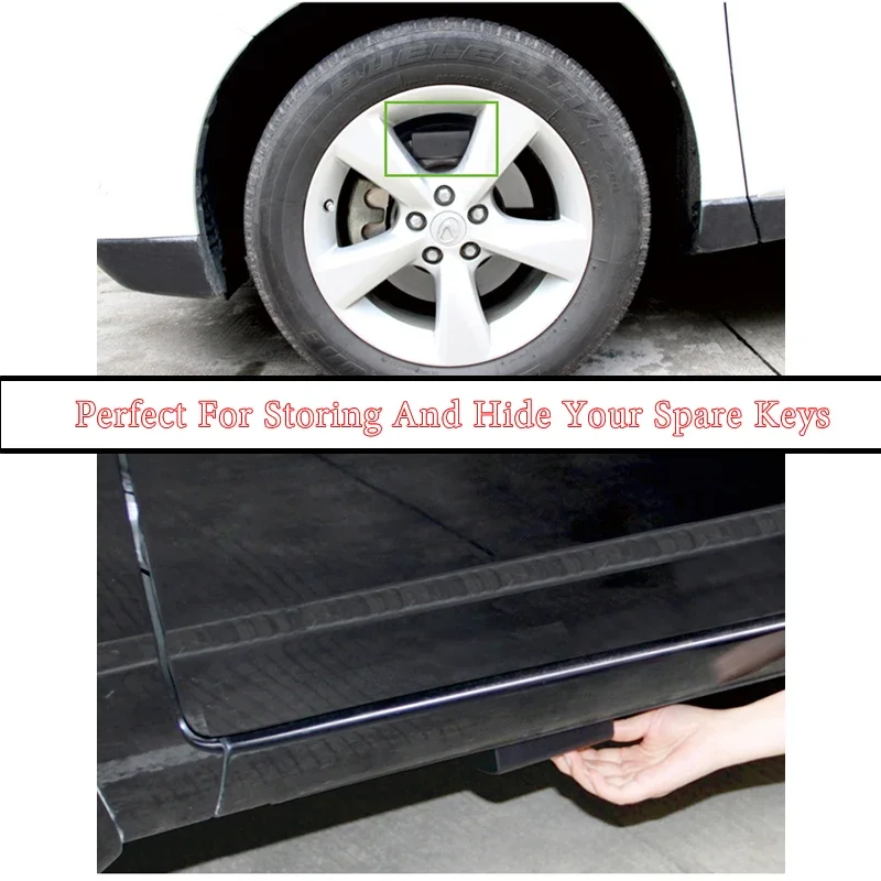 Safe Box Magnetic Storage Key Holder Black Car Outdoor Stash With Magnet For Home Office Truck Caravan Secret