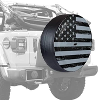 black american flag black textured tire cover auto parts protection dust gift gift print pattern car spare tire cover