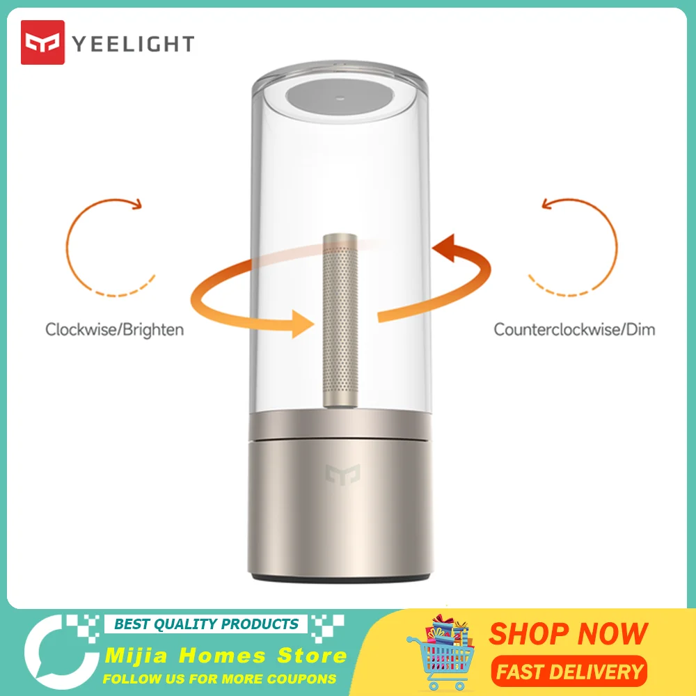 

2022 New Yeelight Candle Lamp Dimmable 1800K Stepless Dimming For Home Dating Atmosphere Light Type C Rechargable Ambient Light