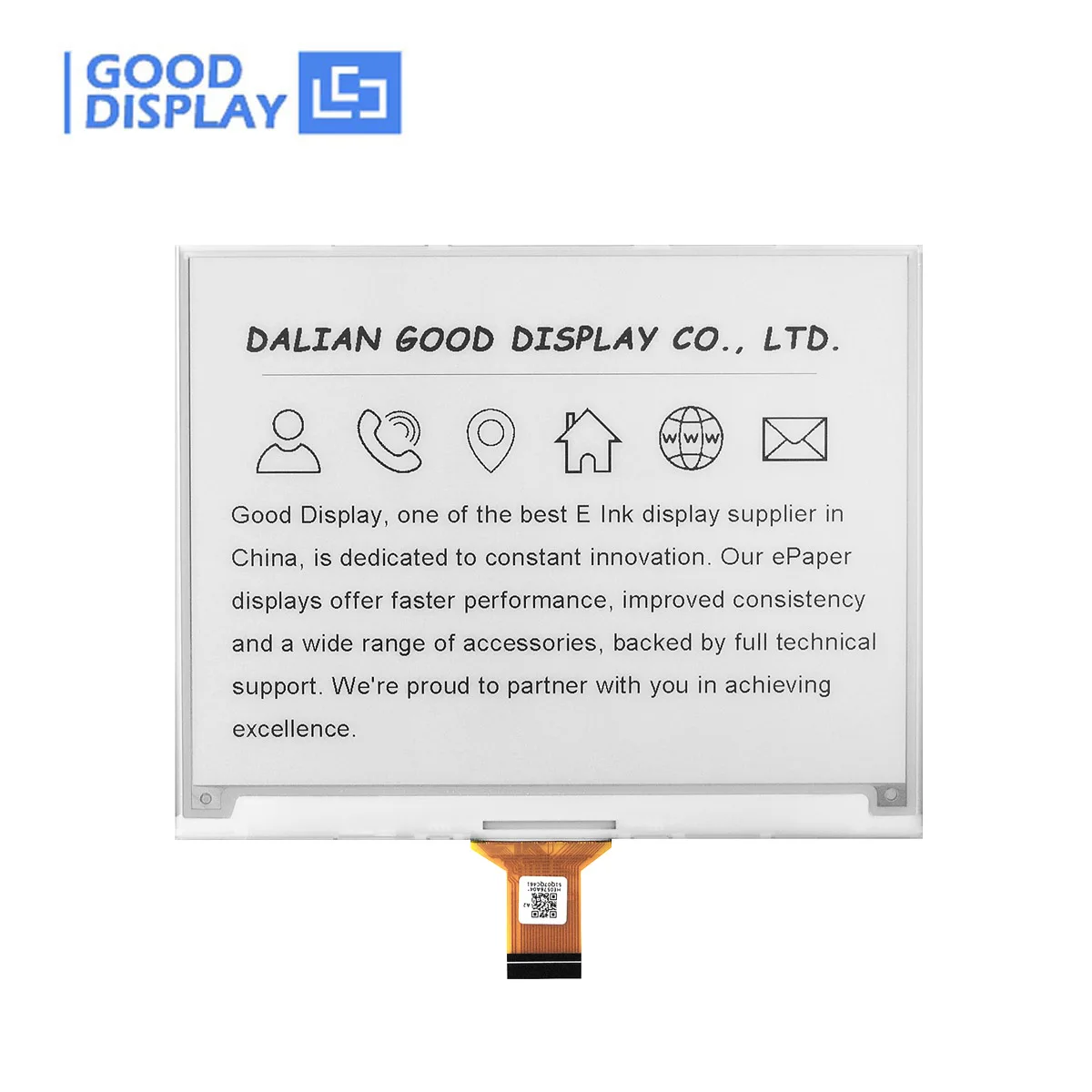 Фото GooDisplay 5,76-дюймовый HD электронный дисплей E-Ink, устройство чтения электронных книг на базе Android, 198 точек на дюйм GDEH0576T81 №3